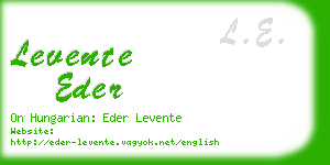 levente eder business card
